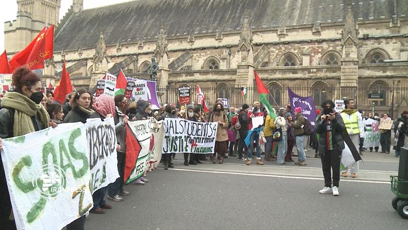 Iranpress: Supporters of Palestinian Cause March in London