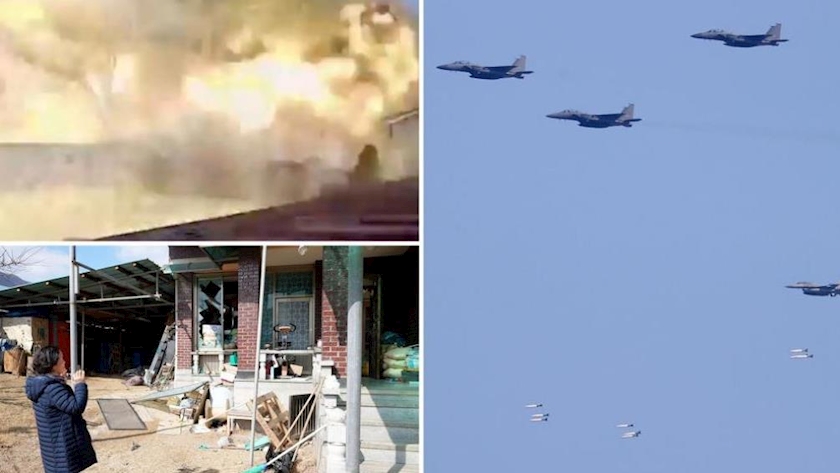 Iranpress: South Korea F-16 Fighter Jets Bomb a Village During Drill, 29 Injured