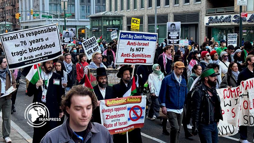 Iranpress: Protesters in NY. Urge Releasing Palestinian Activist