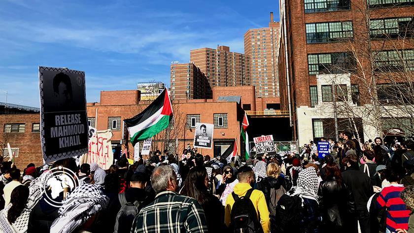 Iranpress: Pro-Palestine Rally in Support of Mahmoud Khalil at Columbia University