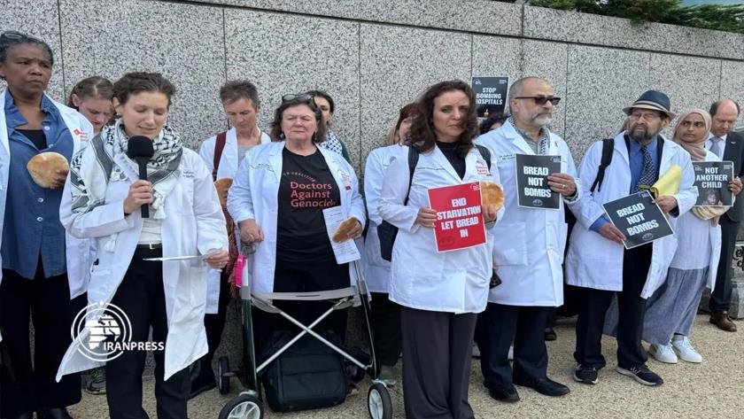 Iranpress: Bread Over Bombs: Doctors Rally at U.S. Capitol to Demand Action for Gaza