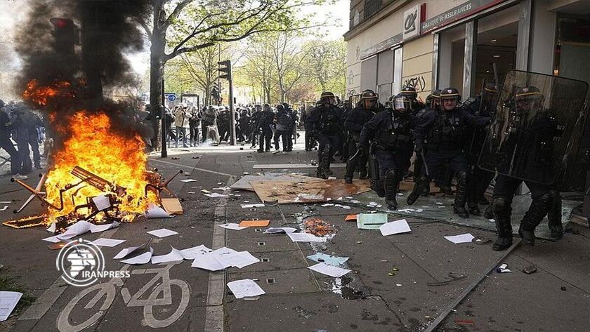 Iranpress: Labor Day Protest in Paris Turns Violent Amid Solidarity With Palestine