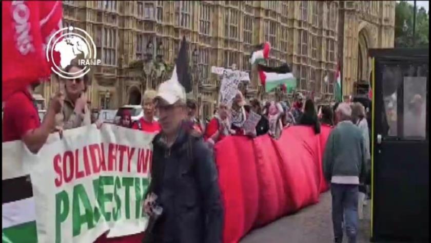 Iranpress: "Red Line for Palestine": Protest Held in London 