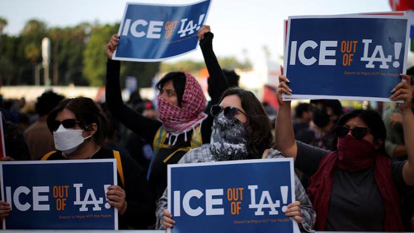 Iranpress: Riot Police Clash with Protesters After LA Immigration Raids