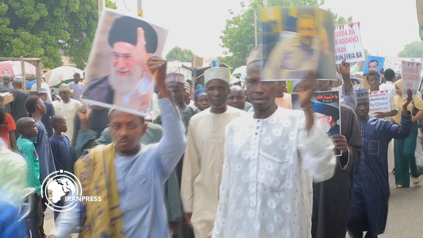 Iranpress: Nigerian Muslims Hold Protest to Support Iran, Condemn Israeli Attacks