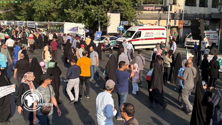 Iranpress: Iranians Hold 10-Kilometer Rallies for Qadir Amid Israeli aggression
