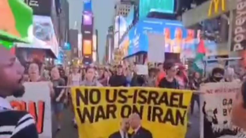 Iranpress: Anti-Israeli-America War Protest against Iran on U.S.