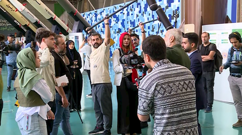 Iranpress: International Journalists Tour IRGC Aerospace Park in Tehran