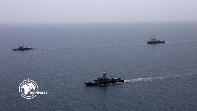 Iranpress: Iran and Russia Conduct Joint Firefighting and Rescue Drill in Caspian Sea