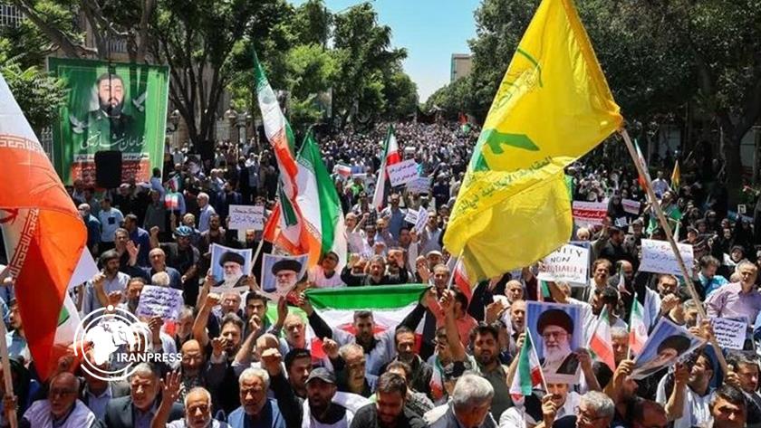 Iranpress: People in Iran Stage Anti-Israeli Protest 