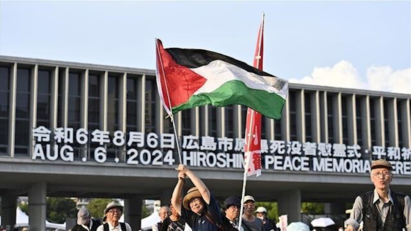 Iranpress: Protesters in Hiroshima Demand Nuclear Disarmament; End to Gaza Genocide