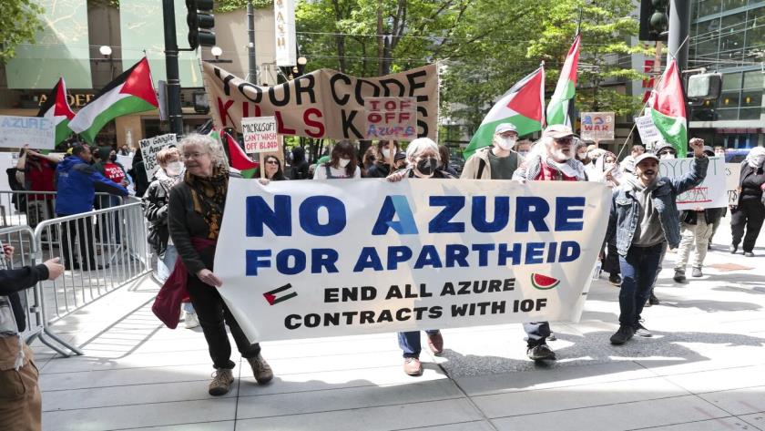 Iranpress: Protesters Arrested Over Microsoft’s Collaboration With Israeli  in Washington