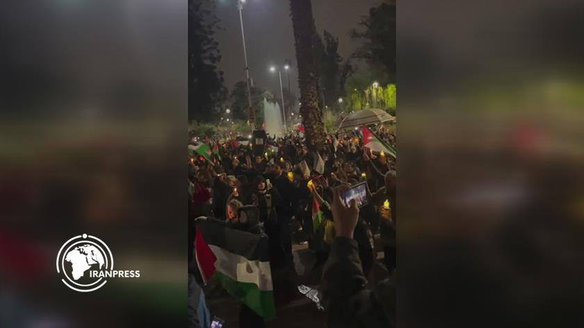 Iranpress: Chile Protesters Hold Vigil for Gaza Journalists in Santiago