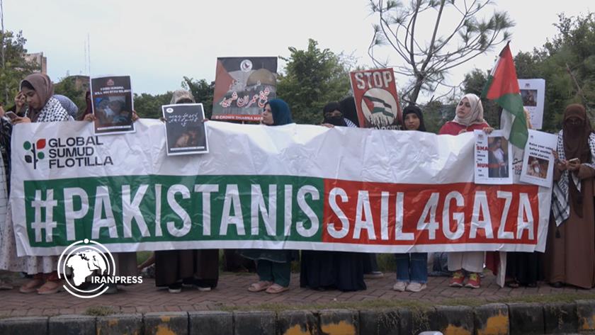 Iranpress: Pakistanis Rally to Support Gaza-Bound Flotilla, Condemn Israeli Blockad 