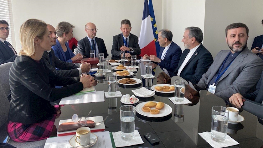 Iranpress: Iran’s Foreign Minister Meets European Troika and EU Diplomatic Chief in New York