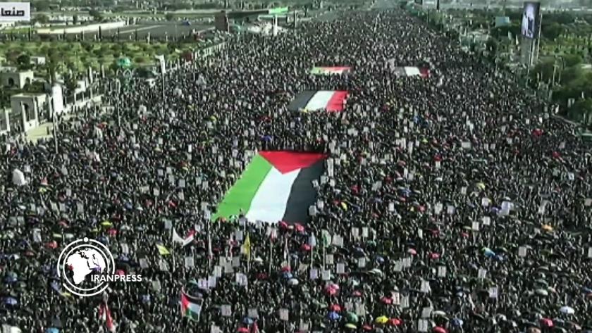 Iranpress: Yemenis Rise in Mass Solidarity With Palestine 