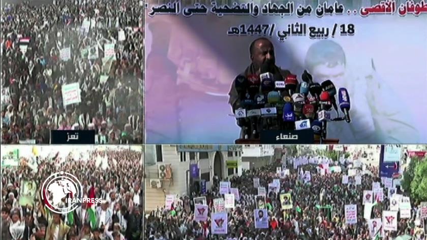 Iranpress: Yemenis Celebrate Al-Aqsa Flood Anniv. With Massive Marches Across Country