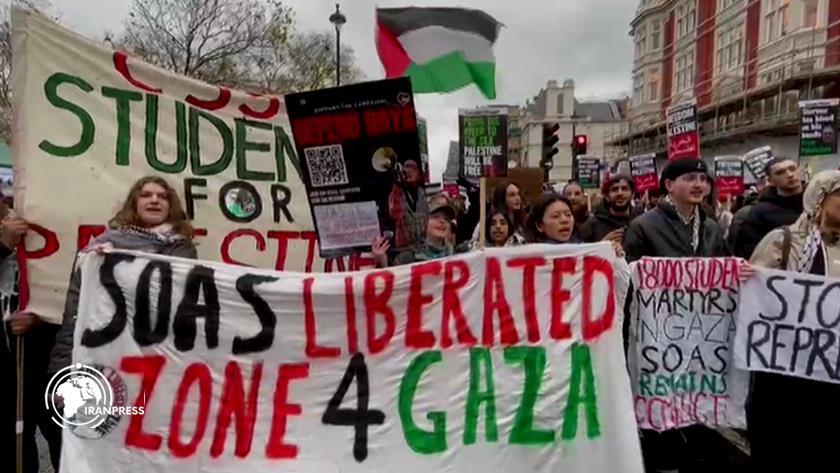 Iranpress: London Protesters Condemn U.K. Government’s Ongoing Support for Israel