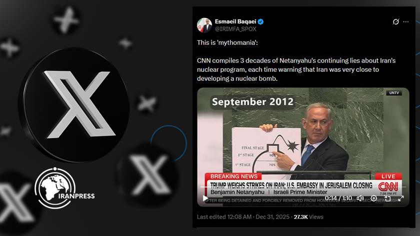 Iranpress: FM Spokesman: Netanyahu’s Claims on Iran’s Nuclear Program Amount to ‘Mythomania’