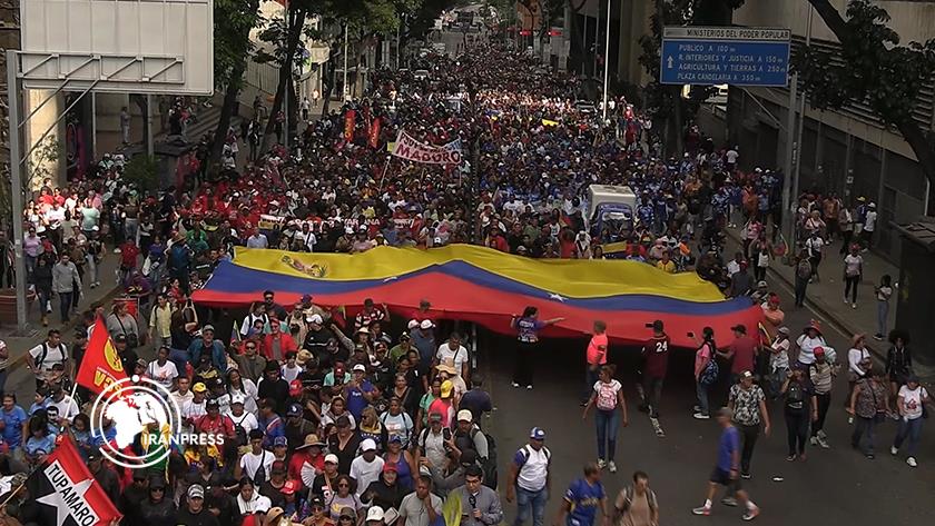 Iranpress: Venezuelans Protest in Caracas Against U.S. Abduction of Maduro