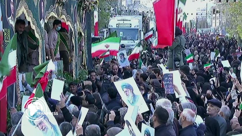 Iranpress: Iran Holds Funeral for Security Martyrs in Tehran and Provinces