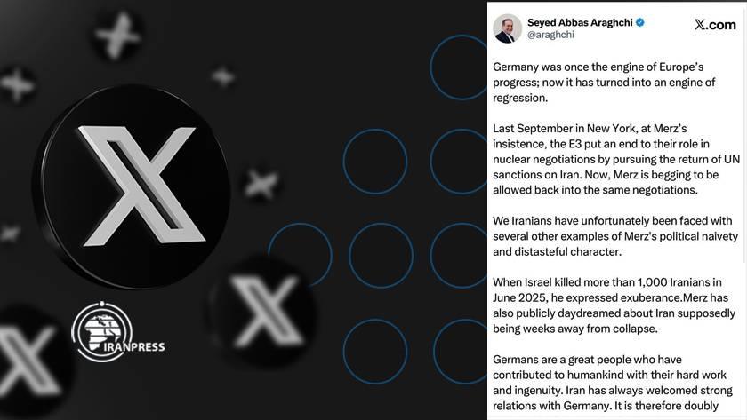 Iranpress: Araghchi: It is Doubly Regrettable That Merz Represents Germany