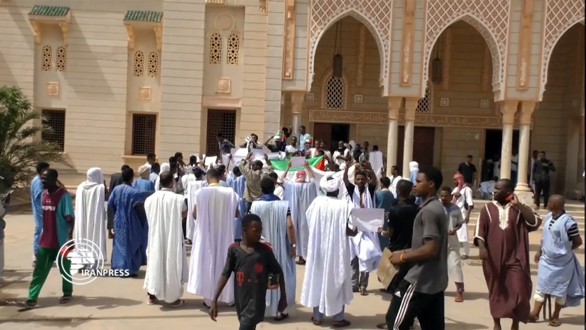 Iranpress: Le rassemblement des étudiants mauritaniens en soutien à la mosquée Al-Aqsa