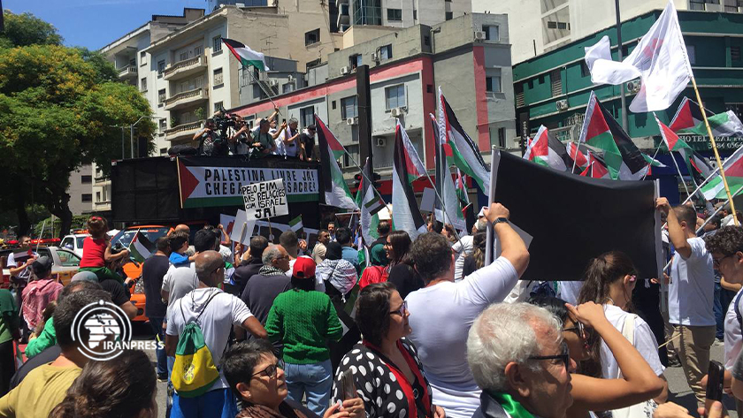 Iranpress: Rassemblement des partisans palestiniens au Brésil et la sympathie pour les gazaouis