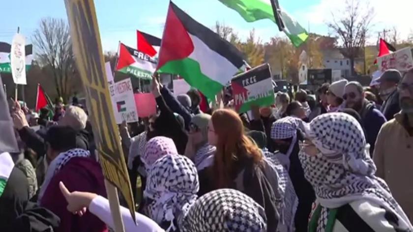 Iranpress: Manifestations près de la maison de Biden ; "Nous vous accusons de génocide à Gaza"
