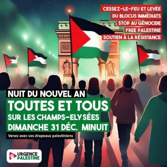 Iranpress:  La police interdit le port du drapeau palestinien lors des festivités du Nouvel an