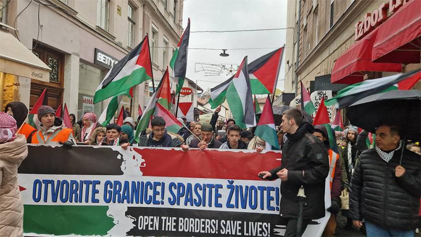 Iranpress: Un rassemblement de soutien à la Palestine à Sarajevo