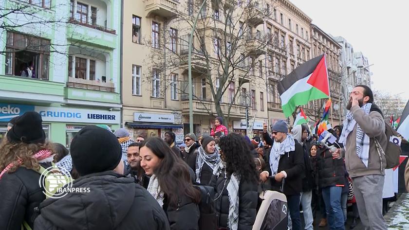 Iranpress: La quinzième semaine de la marche des partisans de la Palestine à Berlin