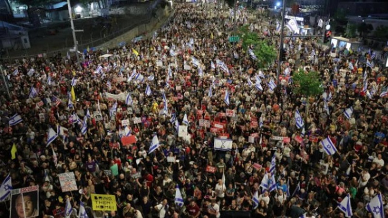 Iranpress: Manifestations à Tel-Aviv ; Les manifestants réclamaient des élections anticipées