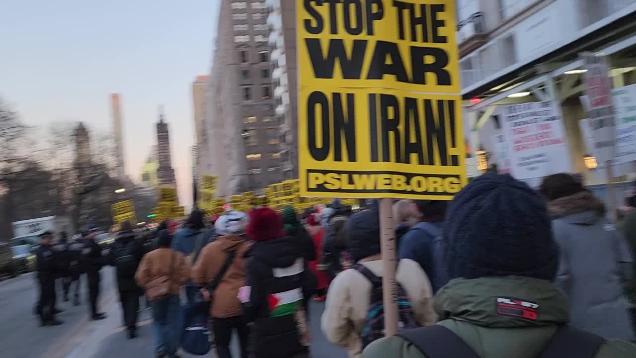 Iranpress:   Protesters in New York  Rally Against Trump
